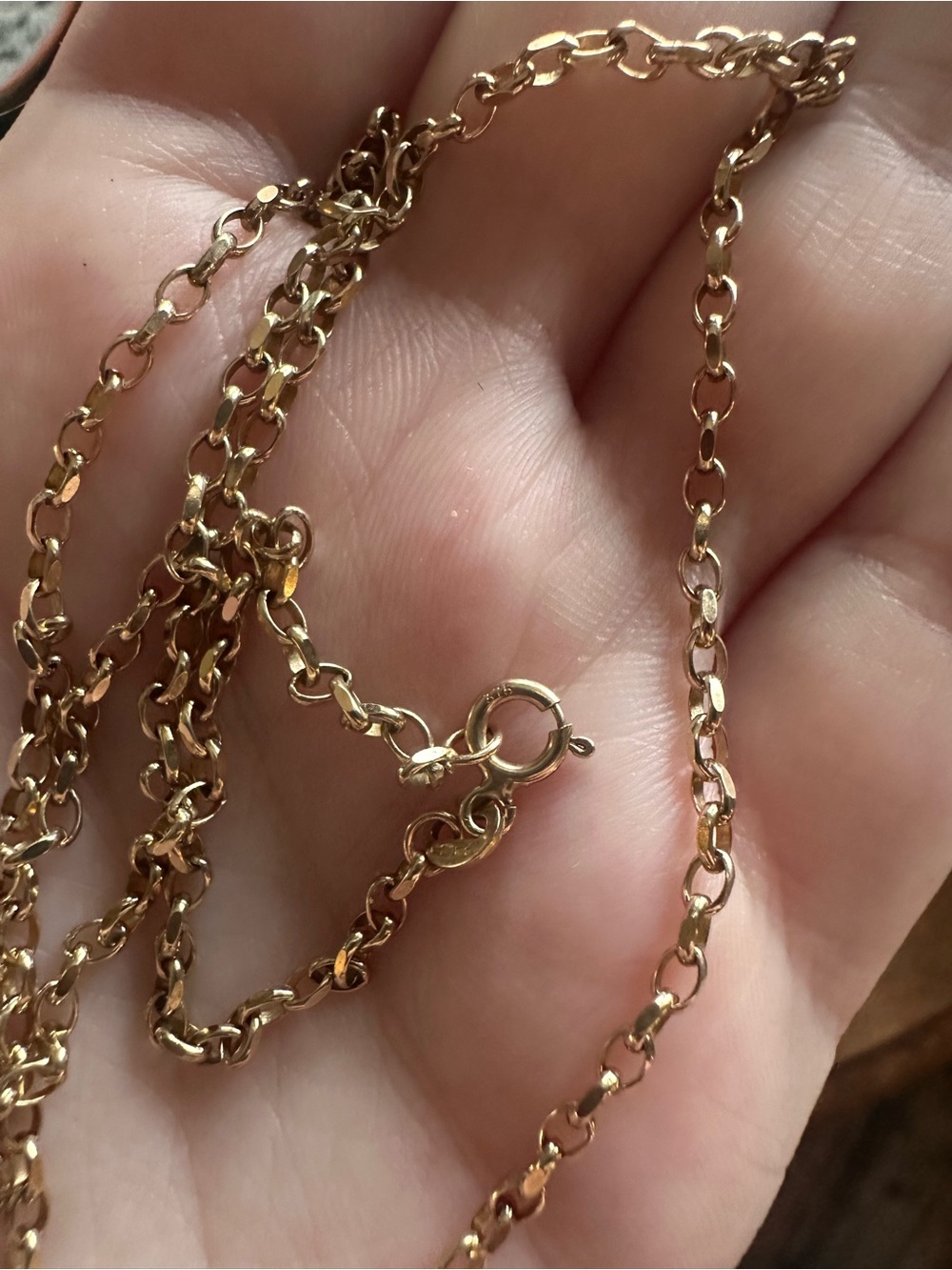 Vintage 9k 9ct belcher / butch / cable chain necklace